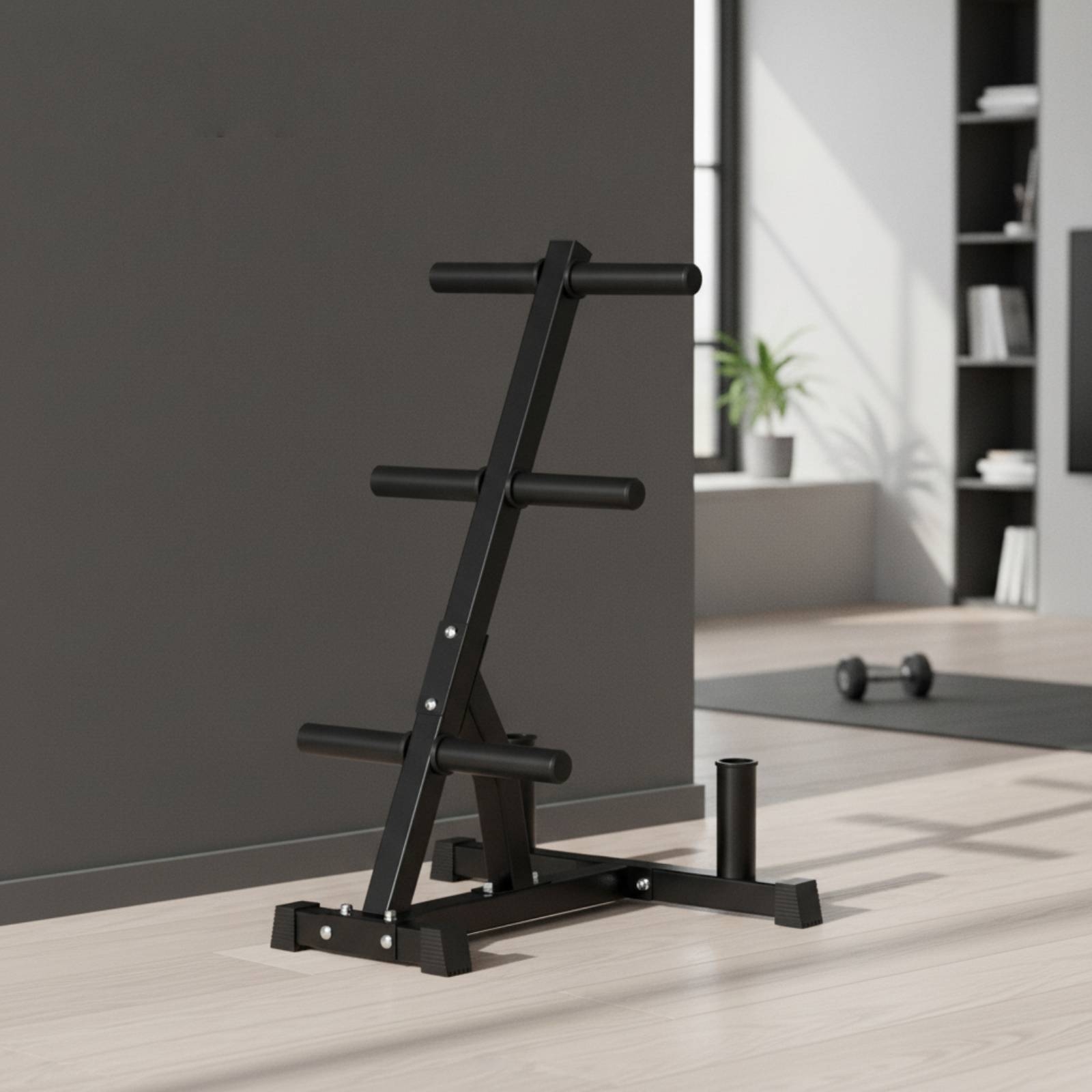 Home Gym Folding Rack - Suporte para Anilhas de Halteres Compacto