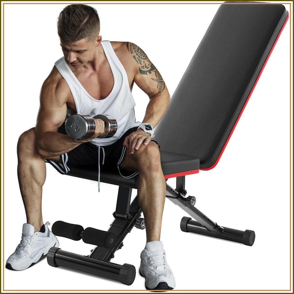 Home Gym Foldable - Banco de musculação ajustável para treino