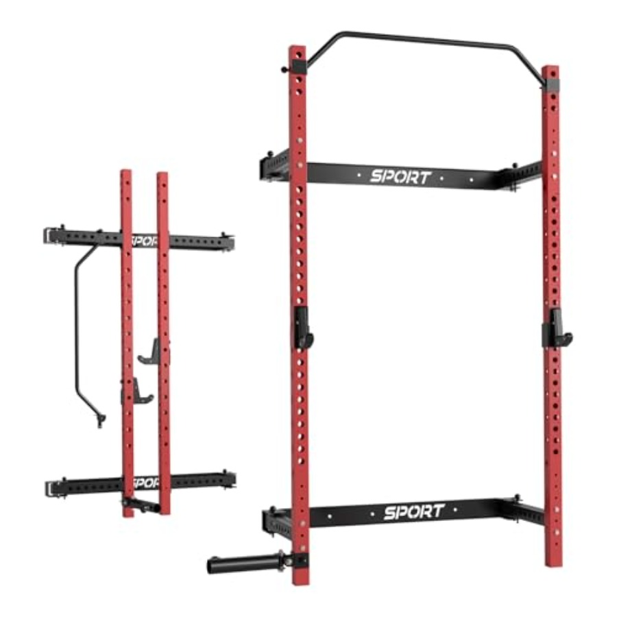 Home Gym Folding Rack - Suporte de agachamento dobrável para academia
