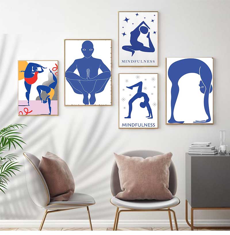 Home Gym Minimalist - Casa exercício ginásio yoga pose cartaz
