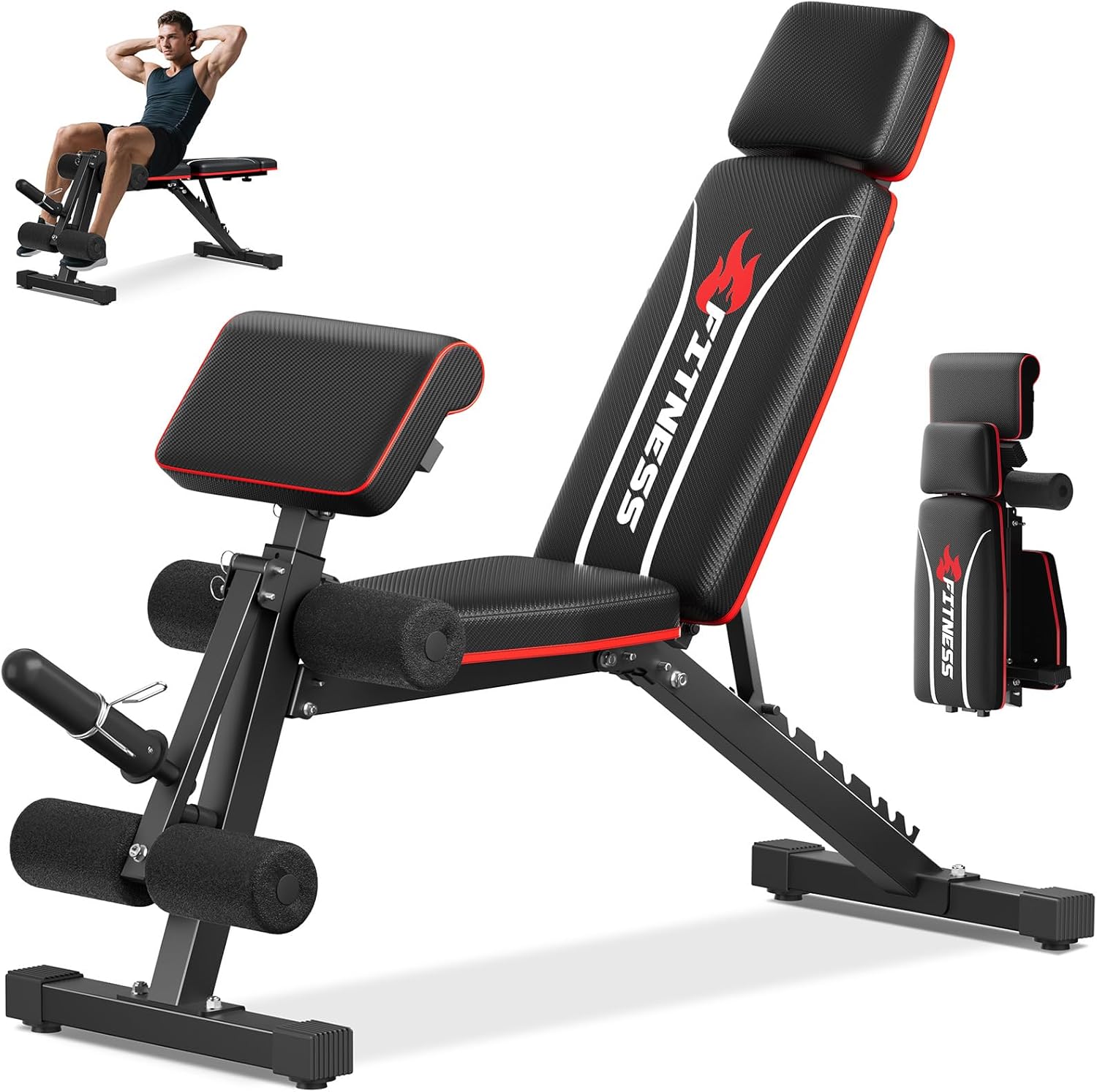 Home Gym Foldable - Banco de Peso Dobrável para Academia