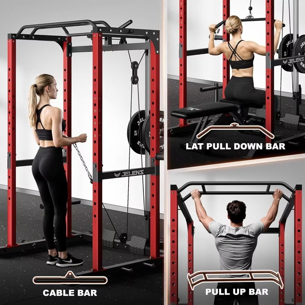 S21 Power Cage Rack Multifunci - Home Gym Folding Rack avaliação e preço