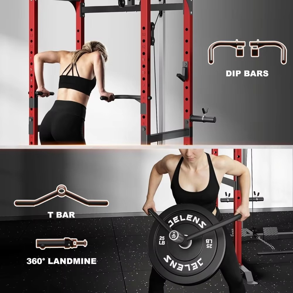 S21 Power Cage Rack Multifunci - Home Gym Folding Rack avaliação e preço