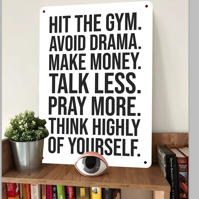 Citação inspiradora metal esta - Home Gym Minimalist avaliação e preço