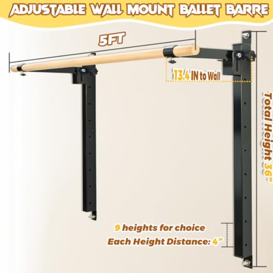 Barra de Ballet Montada na Par - Home Gym Foldable avaliação e preço