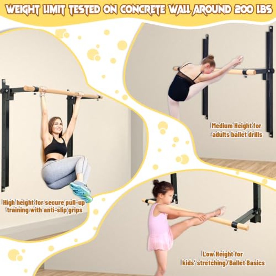 Barra de Ballet Montada na Par - Home Gym Foldable avaliação e preço