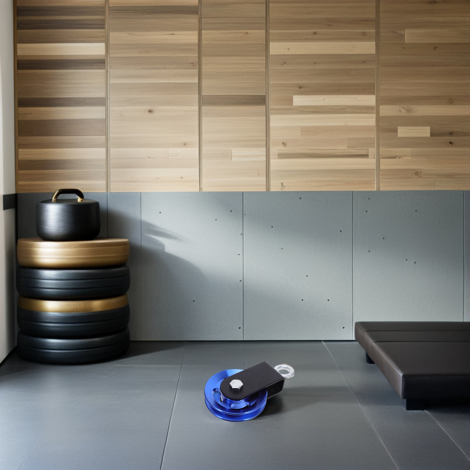 Roldana de Alumínio Azul com R - Home Gym Equipment Diy avaliação e preço