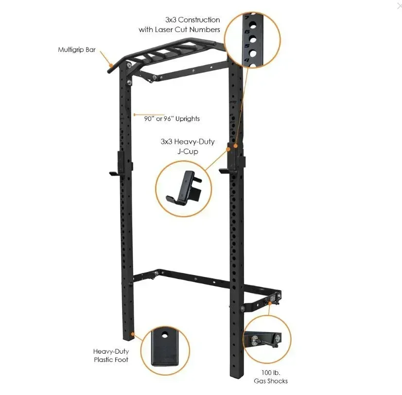 Ginásio e uso doméstico equipa - Home Gym Folding Rack avaliação e preço