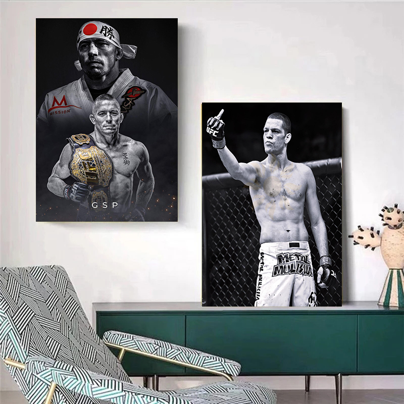 Pôsteres de Estrelas do Boxe e - Home Gym Minimalist avaliação e preço