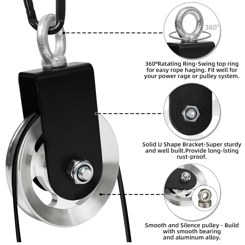 1 Peça Roldana de Cabo em Liga - Home Gym Equipment Diy avaliação e preço