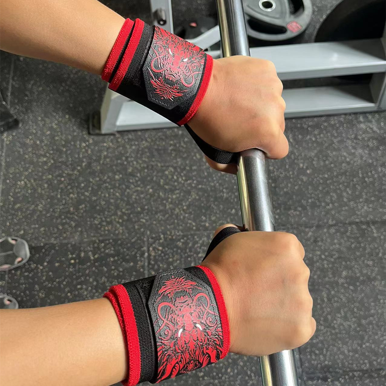 1 par dragão chinês tiras de p - Lifting Straps Wrist avaliação e preço