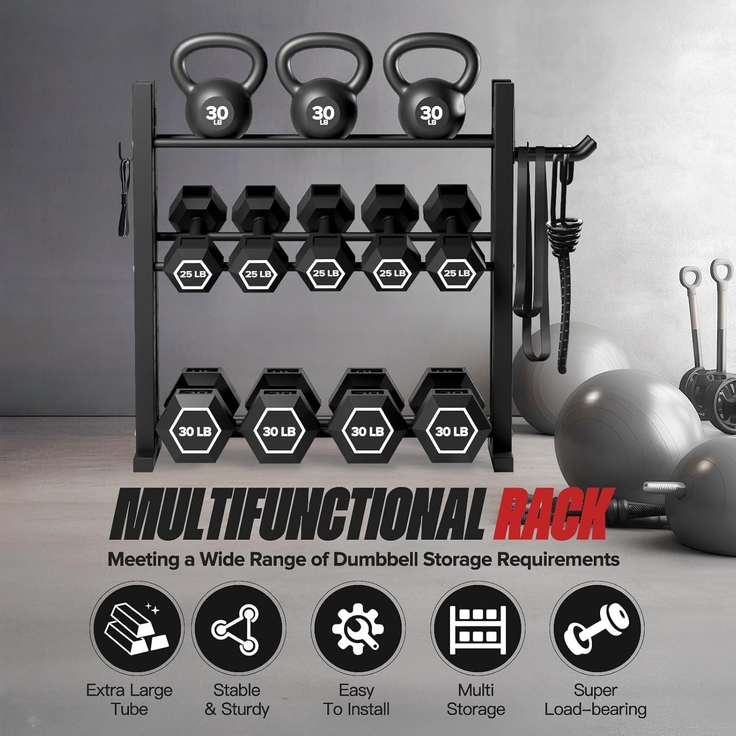 Suporte para Halteres de 3 Nív - Home Gym Training avaliação e preço
