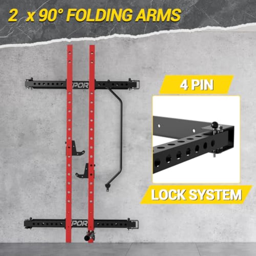 Suporte de agachamento dobráve - Home Gym Folding Rack avaliação e preço