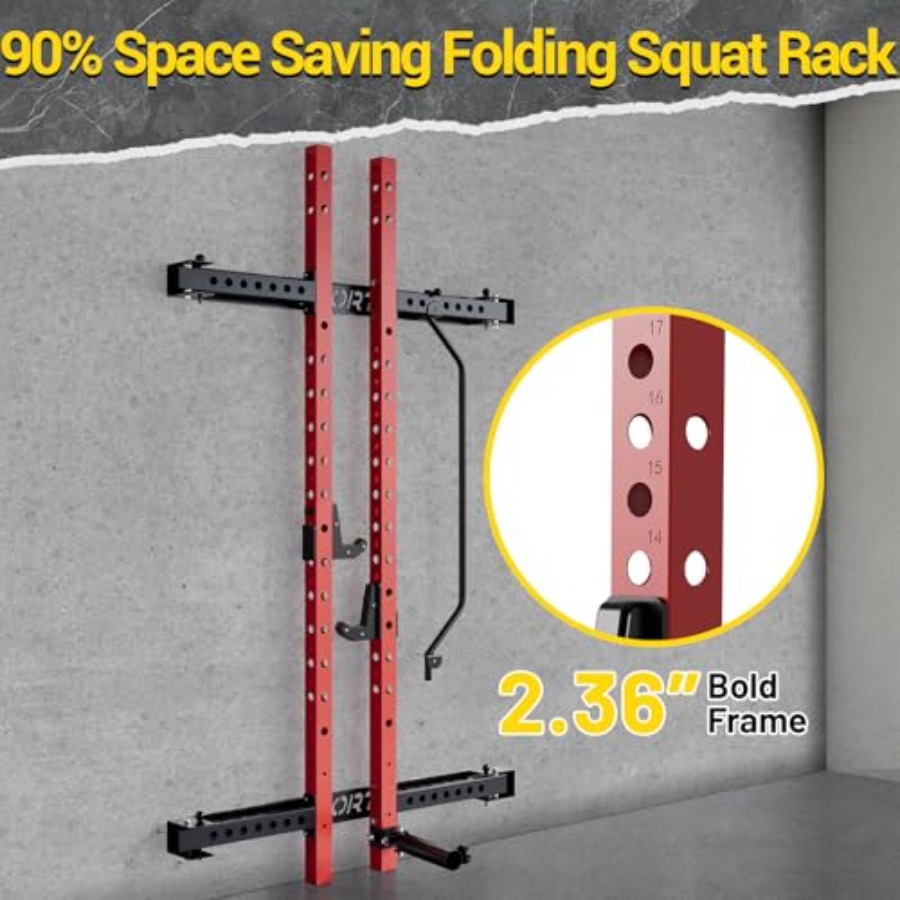 Suporte de agachamento dobráve - Home Gym Folding Rack avaliação e preço