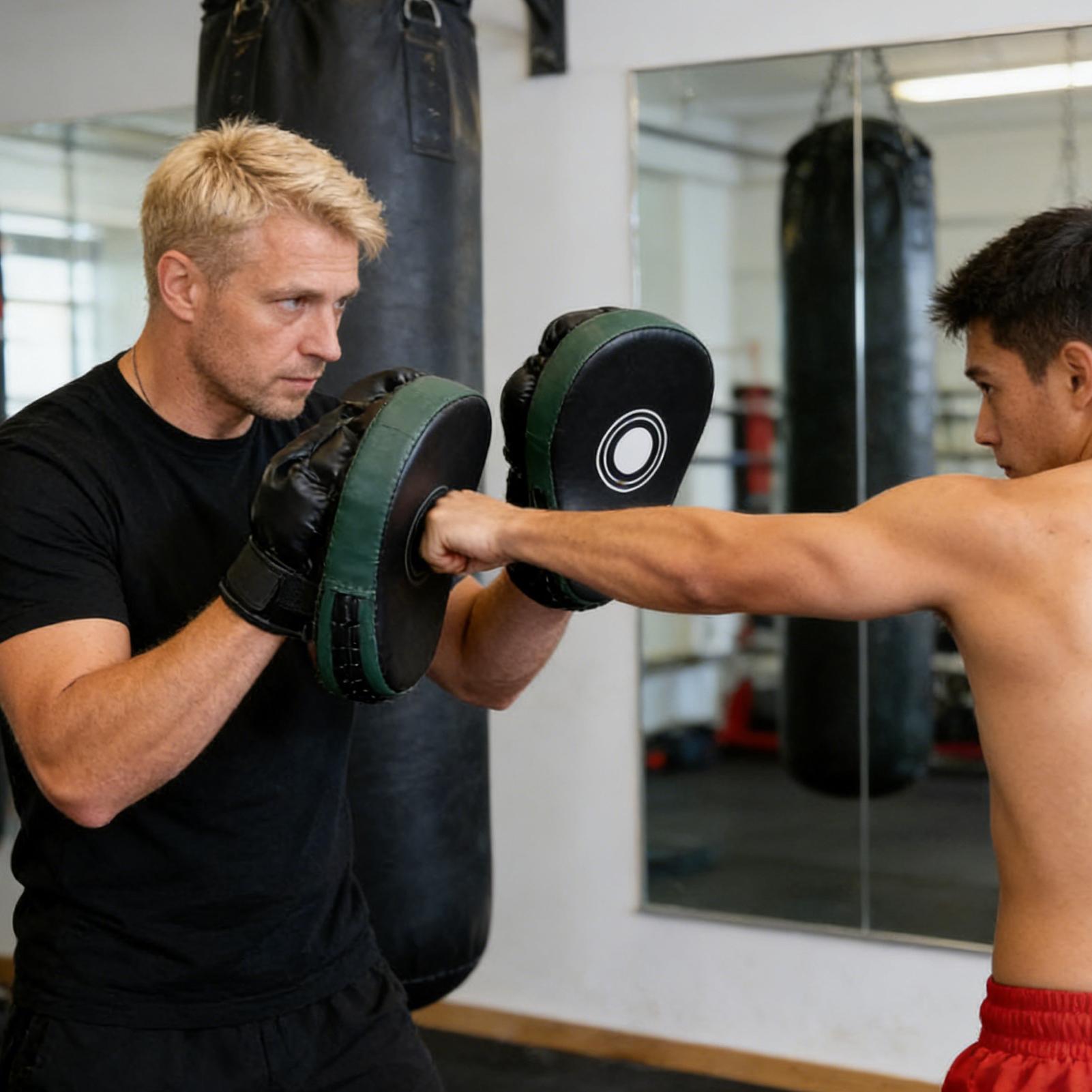 Almofadas de boxe luvas de cou - Home Gym For Small Spaces avaliação e preço