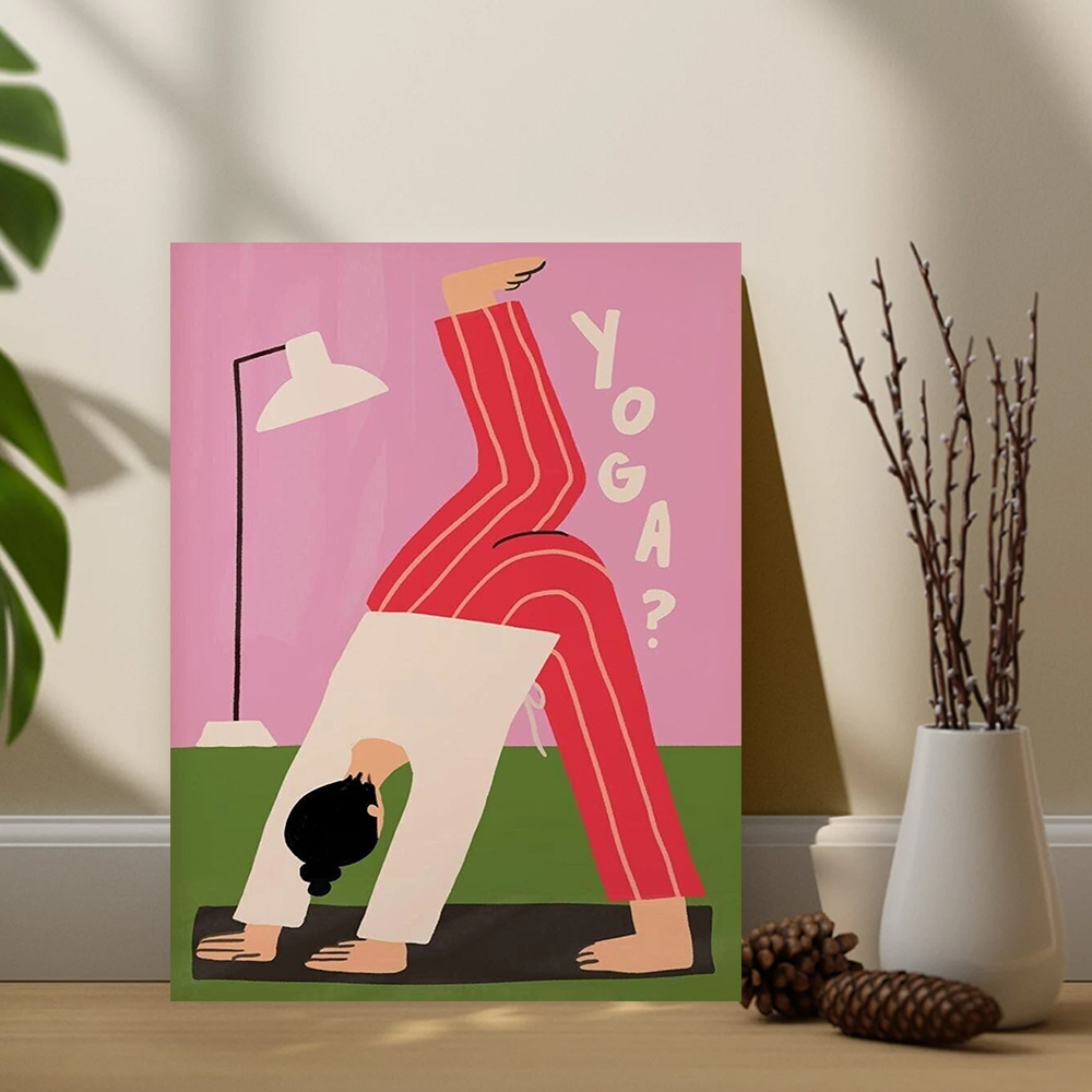 Impressão em tela Yoga Downwar - Home Gym Minimalist avaliação e preço