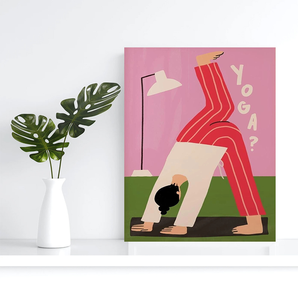 Impressão em tela Yoga Downwar - Home Gym Minimalist avaliação e preço