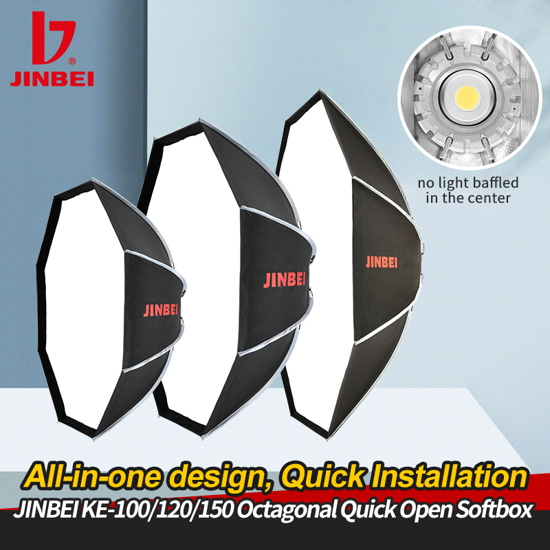 JINBEI KE-150cm Softbox Octogo - Plyo Box Set avaliação e preço